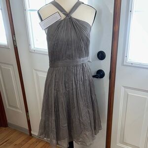 BNWT J. Crew Weddings and Parties Grey Silk Dress